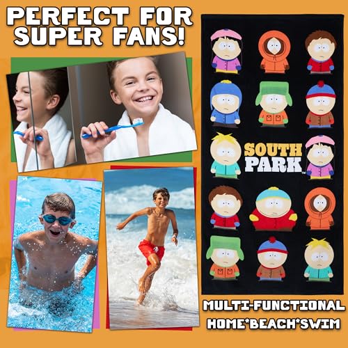 South Park Beach Towel for Adults Teens Soft Absorbent Quick Dry Pool