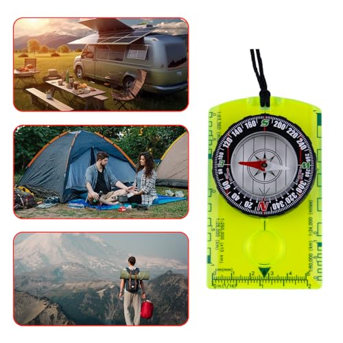 2-Pack Waterproof Orienteering Compass for Kids & Adults - Green