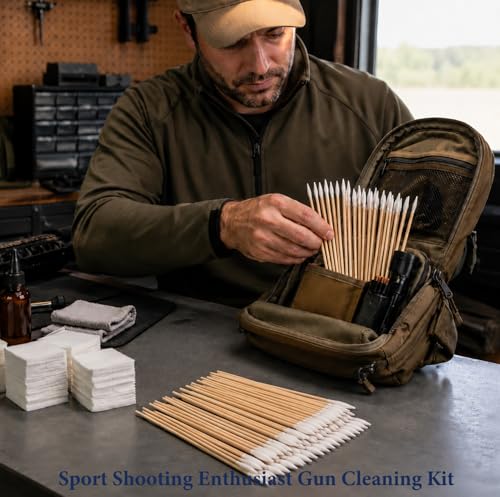 Comprehensive Gun Cleaning Supplies Kit - 300 Patches & 50 Swabs