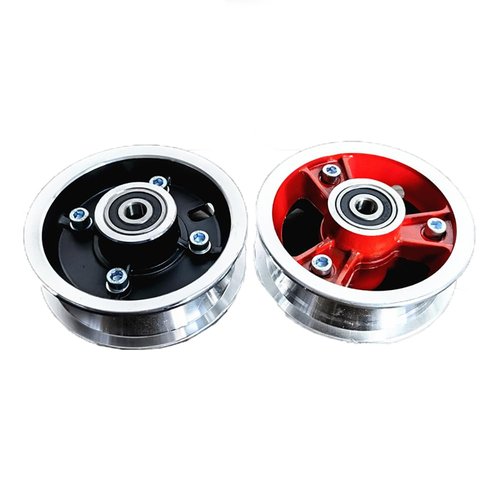 CATAZER 200x50 Electric Scooter Front Wheel Hub Aluminum Alloy 8 Inch Scooter Wheel Repair Parts for Electric Bike (red)