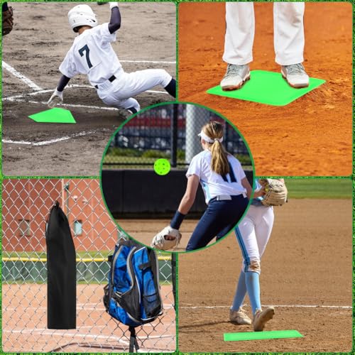 Glow in the Dark Baseball Base Set - 5 Pieces with Carry Bag