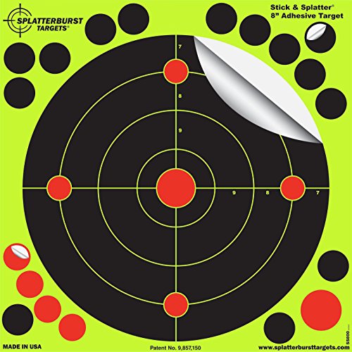 8-Inch Self-Adhesive Splatter Shooting Targets - 25 Pack