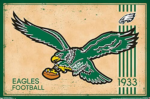 Philadelphia Eagles Retro Logo Wall Poster - Unframed 22.4" x 34"