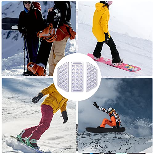 Clear Snowboard Stomp Pad Set - 3 Pieces Anti-Slip Grip