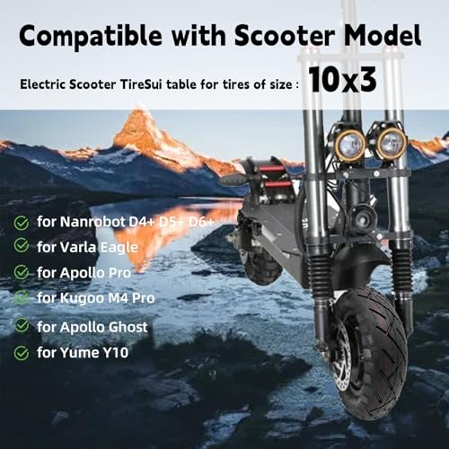 10x3 Electric Scooter Tire with Inner Tube and Valve Extension