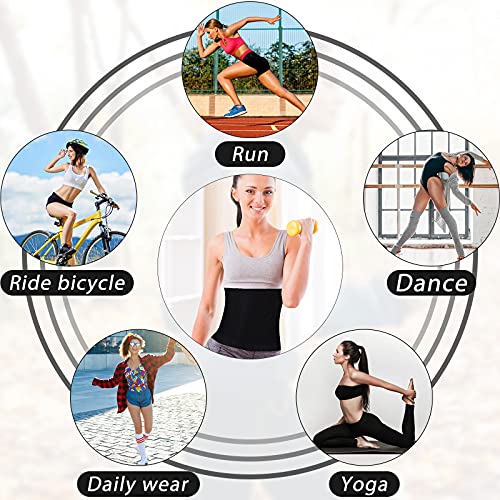 Waist Trimmer Sweat Waist Trainer Wrap - Silver Inner, Small