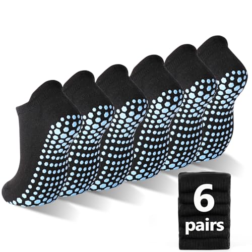 Non-Slip Cushion Socks for Yoga & Pilates - 6 Pairs