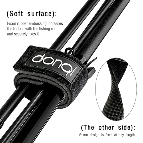 Adjustable Fishing Rod Carrier Shoulder Strap - Black