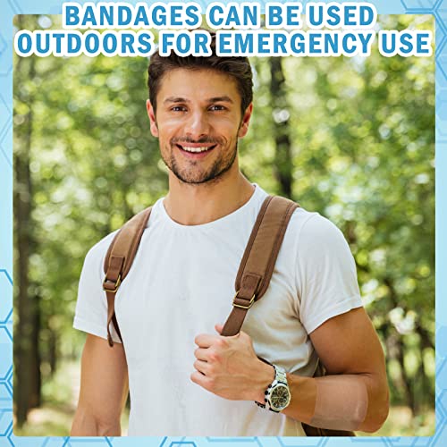 Marsui 200 Pcs Large 3x4 Inch Flexible Adhesive Bandages - Wound Care Supplies