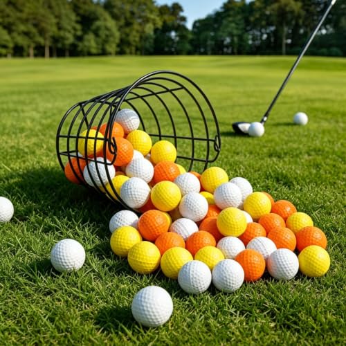 ZenNex Orange Foam Golf Practice Balls 120 Pcs with Impact-Resistant Design