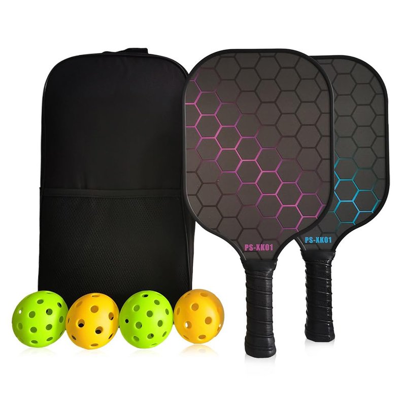 Belieflaw Professional-Grade Fiberglass Pickleball Paddles - USAPA Certified | Lightweight & Durable Design | Ideal for Beginners & Home Use