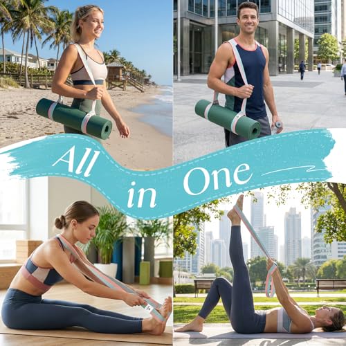 Tumaz Yoga Mat Strap Adjustable Carrier for All Mats, 2 Sizes
