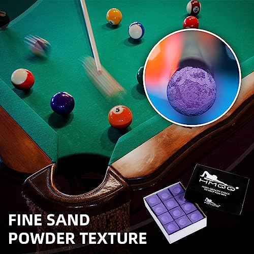 Low-Dust Pool Cue Chalk - 12-Pack Billiard Chalk - Purple