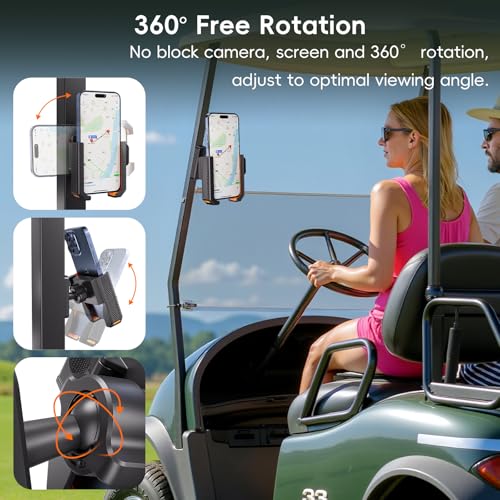 Magnetic Golf Cart Phone Holder - Universal 4.5-7" Smartphone Mount