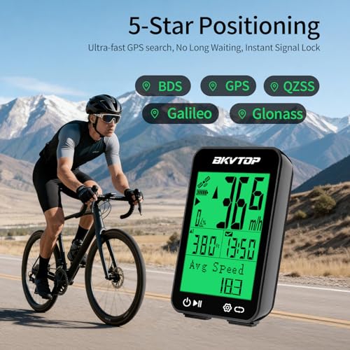 Wireless GPS Bike Computer with 2.4" Screen - Standard Mount