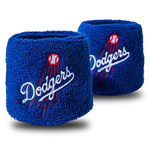 MLB Team Logo Sweat Wristbands - 2.5" Adjustable Pair