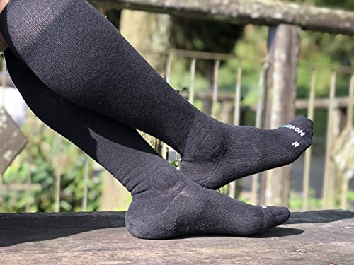 Big & Tall Compression Socks Knee High Cotton Blend Men Women HoYISox