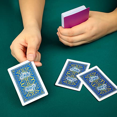 28 Pcs Poker Size Cut Cards - Plastic Casino Cards, 6.35 x 2.5 Inches