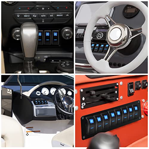 1 Gang Rocker Toggle Switch Panel - Aluminum Housing for Vehicles