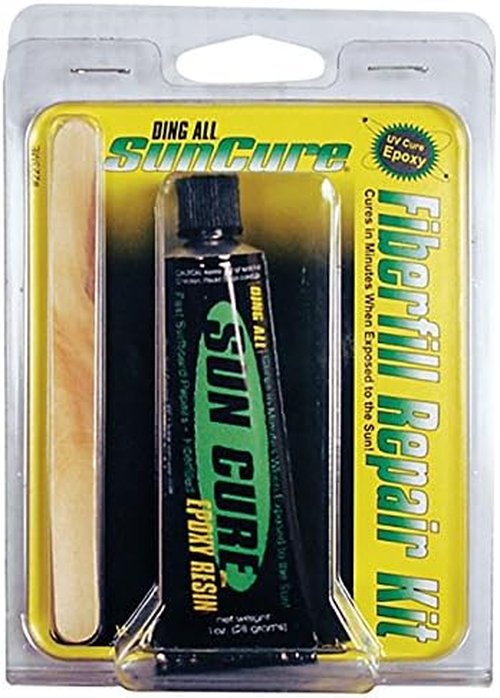 Ding All Sun Cure Epoxy Repair Kit - 1oz Fiberfilled Solution for Quick Surfboard Repairs