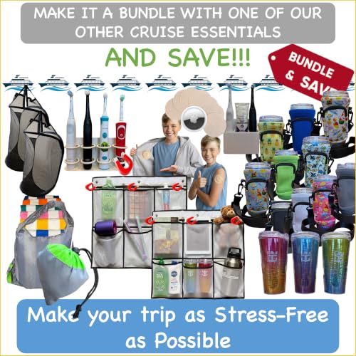 Kaizen Kreations Black Cruise Cup Sling 2-Pack - Travel Drink Holder Essentials