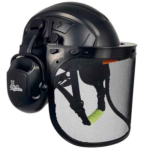 CR99 Forestry Safety Helmet Class C Hard Hats 3 In1 Chainsaw Arborist Helmet with Mesh Face Shield Ear Muffs Hearing Protection ANSI Z89.1