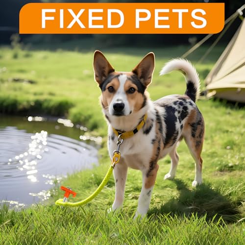 Heavy-Duty 10 Pack 9.75 Inch Tent Stakes - Orange