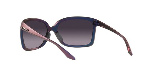 Oakley Womens OO9230 Wildrye Butterfly Sunglasses, Matte Cyan/Purple Colorshift/Prizm Grey Gradient, 61 mm