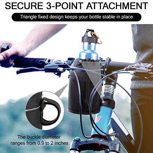 MIZATTO Black Bike Water Bottle Holder with Thermal Insulation - 1 Pack