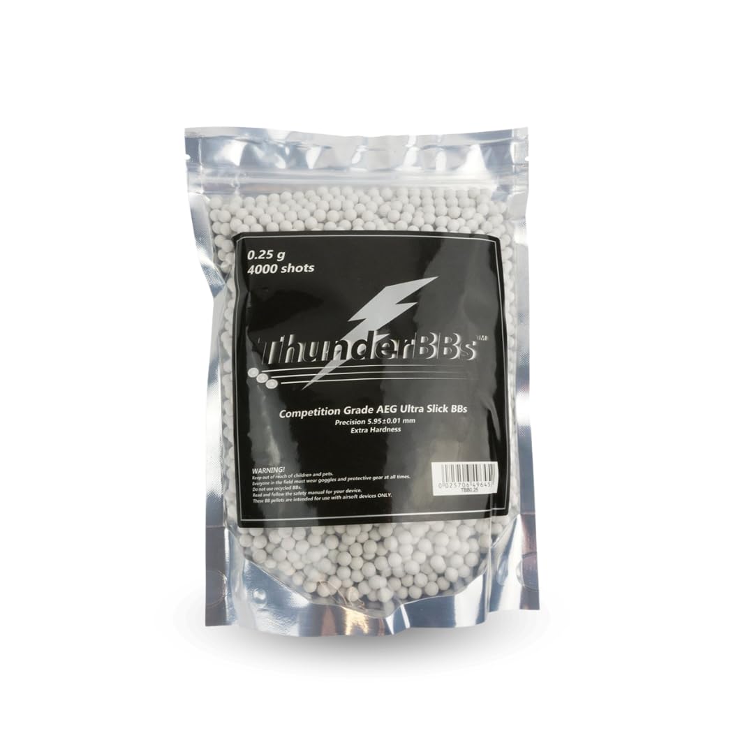 TBB Airsoft BBs 0.25G - Competition Grade, White | 4000 Rounds Per Bag