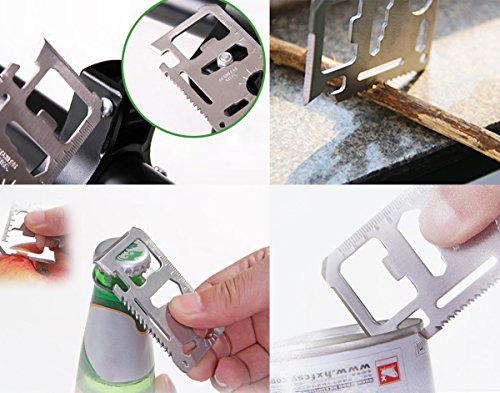 11-in-1 Survival Pocket Tool - Credit Card Size, 10PCS