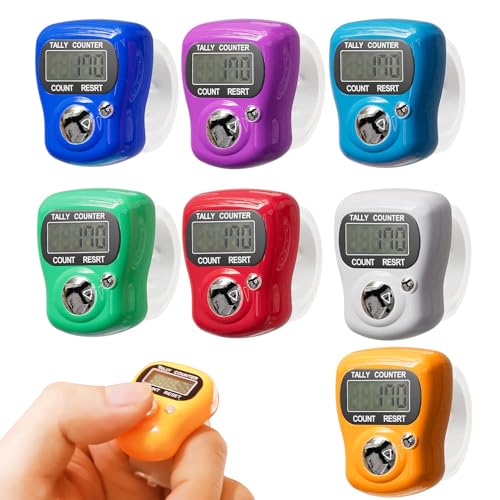 Mini LCD Digital Tally Counter 7-Pack - Handheld Clicker for Sports