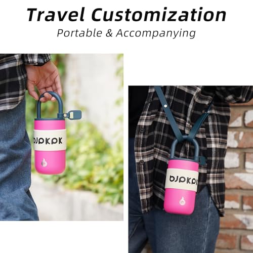 10oz Insulated Coffee Mug with Handle & Lid - Stainless Steel - Pink