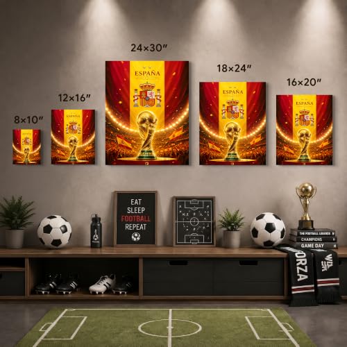 Spain World Cup Champion Canvas Wall Art - 8" x 10"