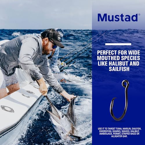 Mustad Demon Perfect Inline Circle Hook 39954NP Size 1/0 Black Nickel Pack of 25