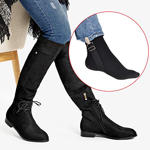 Adjustable Pants Clip Straps and Ankle Bands for Boots - 2 Sets