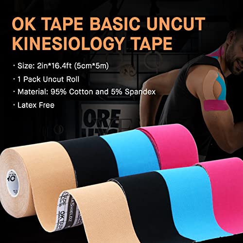 Kinesiology Tape - Regular 2in x 16.4ft Uncut Roll - Pink