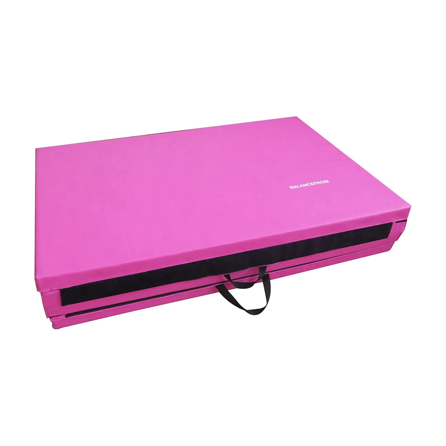 BalanceFrom All Purpose 4'x10'x2" Extra Thick High Density Anti Tear Gymnastics Gym Folding Exercise Aerobics Mats (Pink)