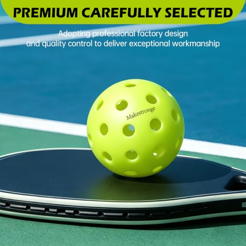 Outdoor Pickleball Balls - High Visibility 4 Pack, Green