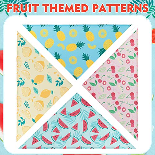 Cooling Dog Bandana Set - 4 Pack Watermelon Fruit Scarf - Large
