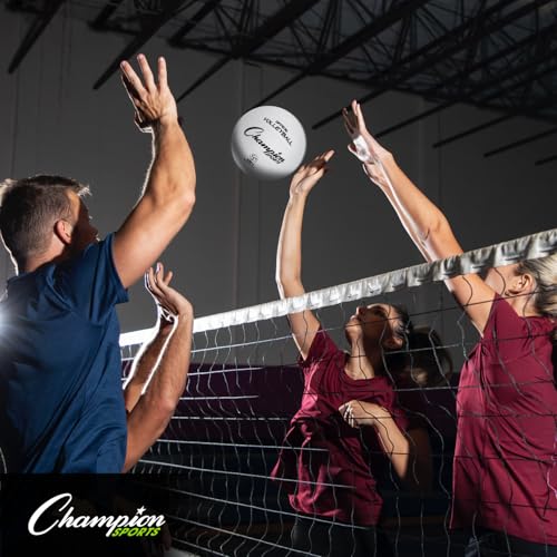 Rubber Volleyball - Official Size for Indoor/Outdoor Play, White