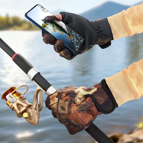 Fingerless Neoprene Fishing Gloves for Men - Waterproof & Lightweight