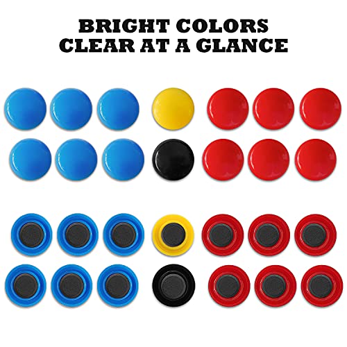Soccer Coaching Magnets Set - 27 Assorted Team & Referee Pieces