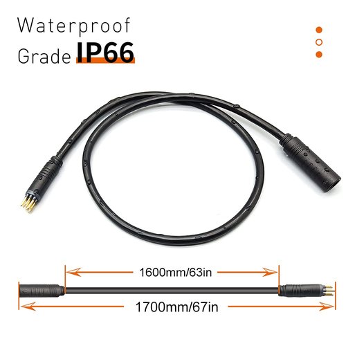 Dbrand Ebike Hub Motor Extension Cable,9 Pin Waterproof Extension Cable for Electric Bike and Escooter Female to Male 60cm 130cm 160cm Wire of Conversion Kit (9PIN 160cm)