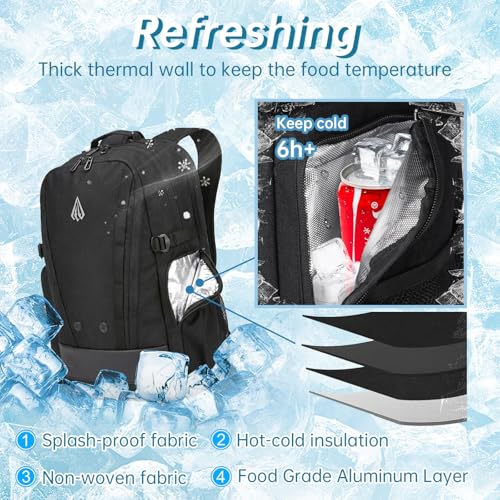 Gemgoal Black Extra Large Basketball Bag with Size 14 Shoe Pocket & Detachable Mesh - New Black