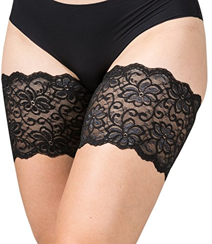 Anti-Chafing Thigh Bands for Comfort and Style - Lace & Solid