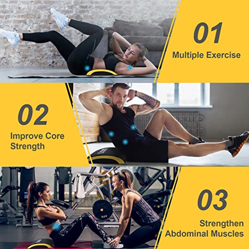 Black 14.2 x 11.8-inch Ab Exercise Mat for Core Workouts - Sit Up Pad