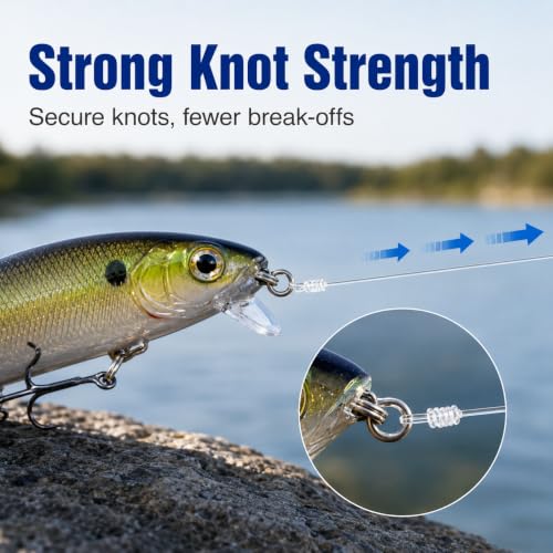 Clear Monofilament Fishing Line 8lb 328yd - Low Memory Nylon Wire