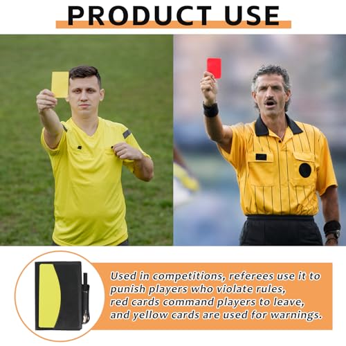 Soccer Referee Cards Set - Red & Yellow Warning Cards, 2 Pack
