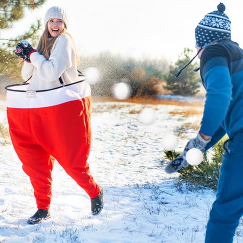 Santa Pants Snowball Fight Toss Game Set - Red & White (4 pants, 20 snowballs)